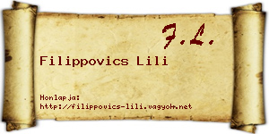 Filippovics Lili névjegykártya
